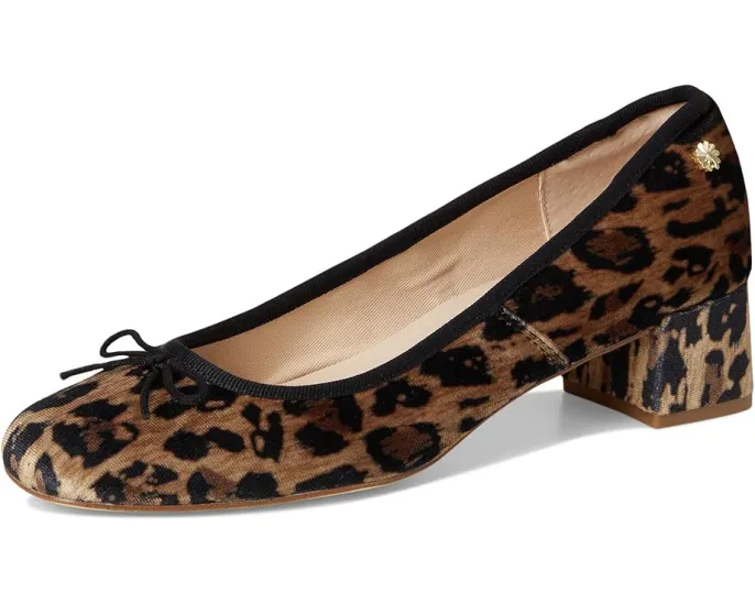 Jack Rogers туфли Maddy Pump из бархатистой кожи с леопардовым принтом