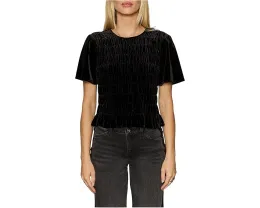 Вельветовый топ Sanctuary с вырезом на спинке и сборками