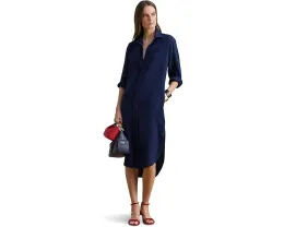 Платье-рубашка Double-Faced Georgette Shirtdress из жоржета Lauren Ralph Lauren