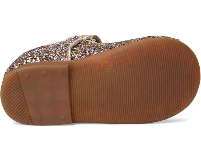 Балетки Naturino для девочек с блестками и ремешком на липучке