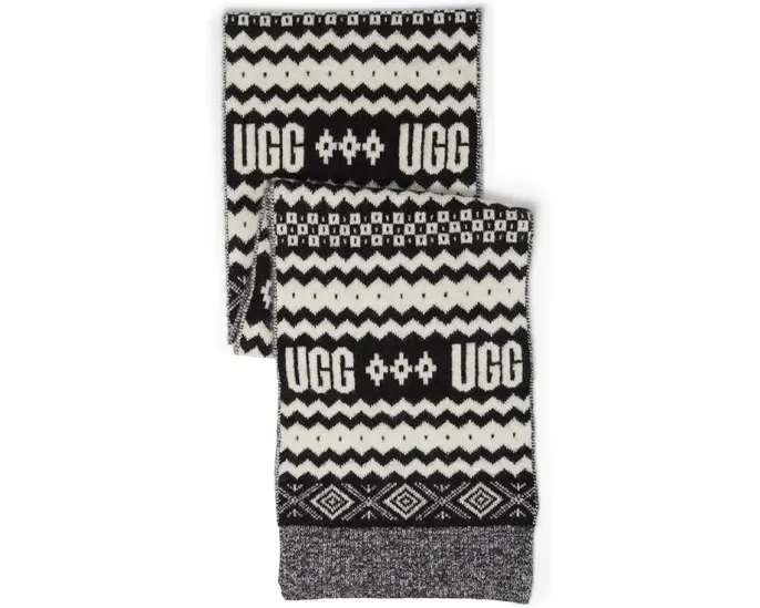 Набор Isle Set от UGG с шапкой и шарфом в жаккардовом узоре