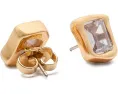 Серьги-гвоздики Molten Glass с цирконием и латунью Kate Spade New York