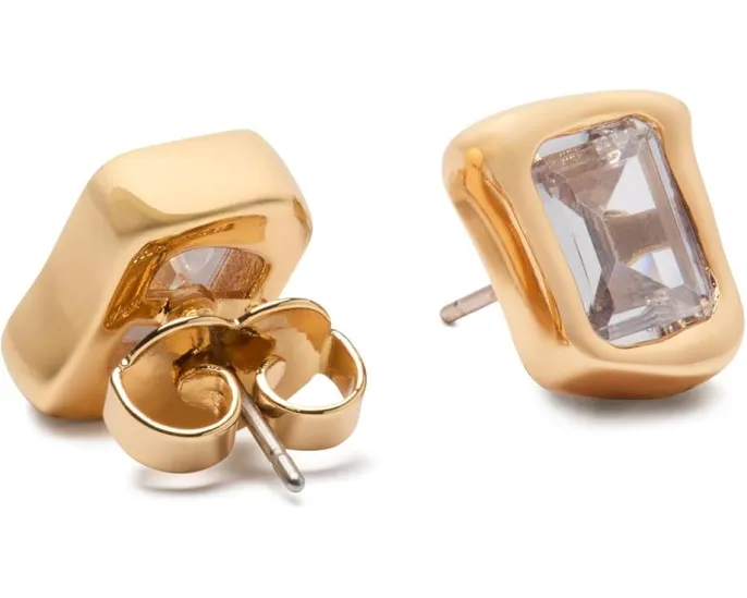 Серьги-гвоздики Molten Glass с цирконием и латунью Kate Spade New York