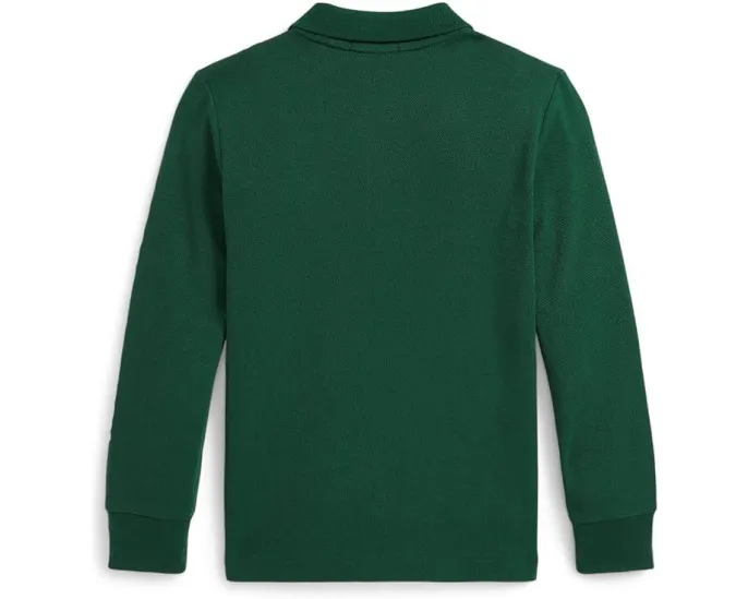 Поло Polo Ralph Lauren Kids из хлопковой сетки с логотипом для малышей и детей