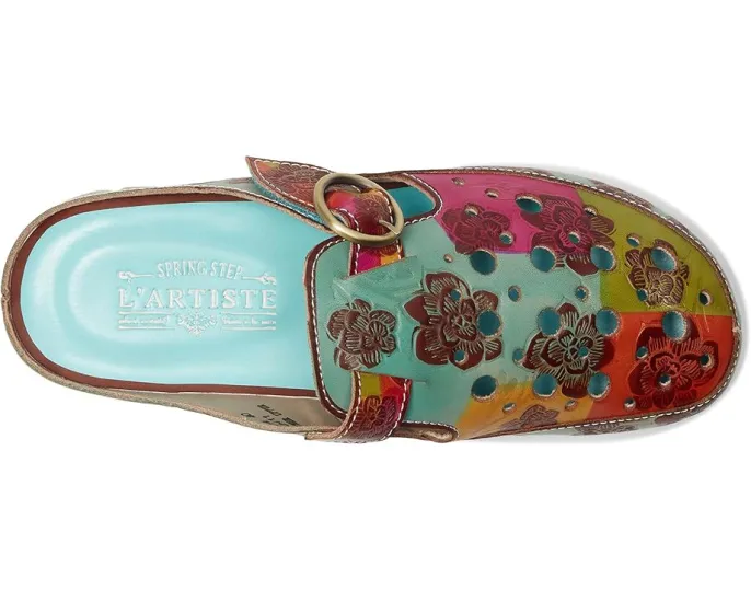 L'Artiste by Spring Step клоги Sefton с цветочным принтом и перфорацией