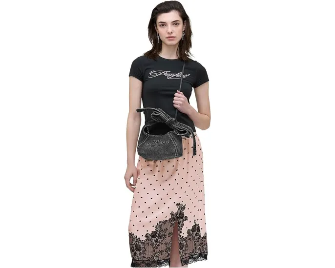 Мини-сумка Marc Jacobs The Bow Denim Mini Sack с бантом из денима