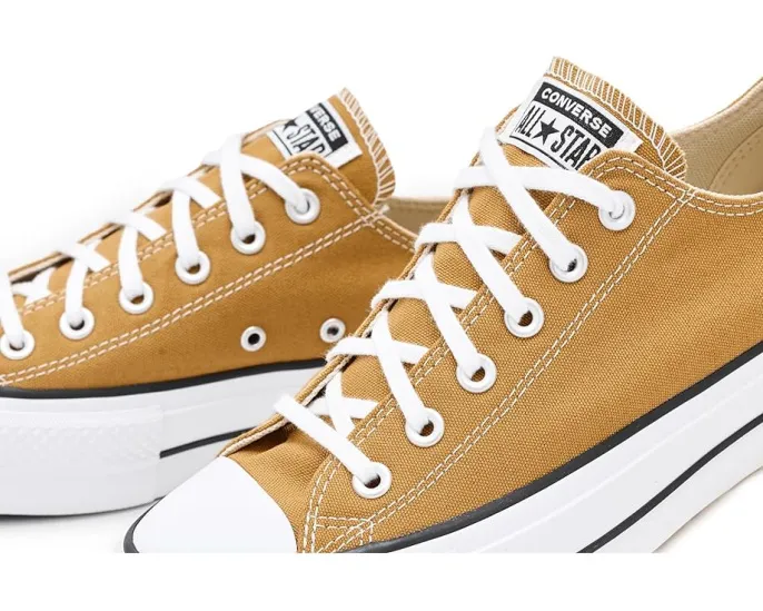 Кроссовки Converse Chuck Taylor All Star Lift Platform Low Top с платформой и круглым носком