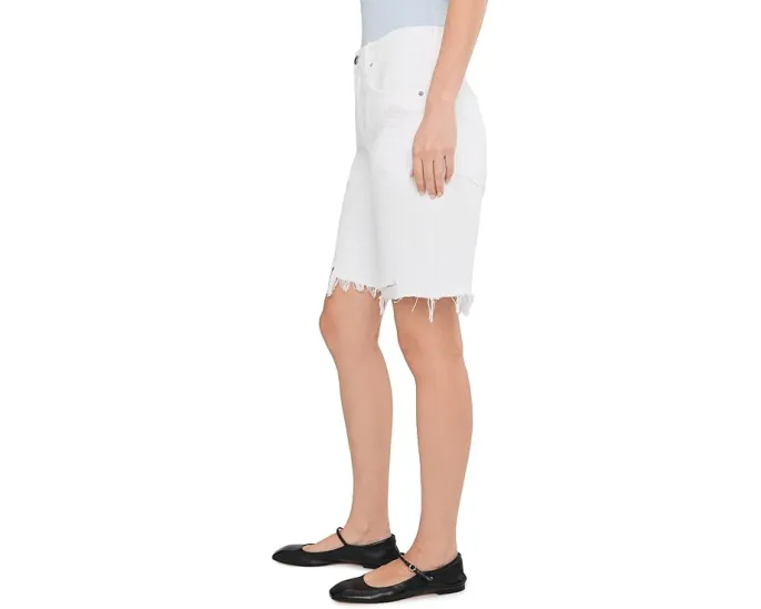 Шорты Madewell The Essex Long Baggy с заниженной посадкой и потертостями