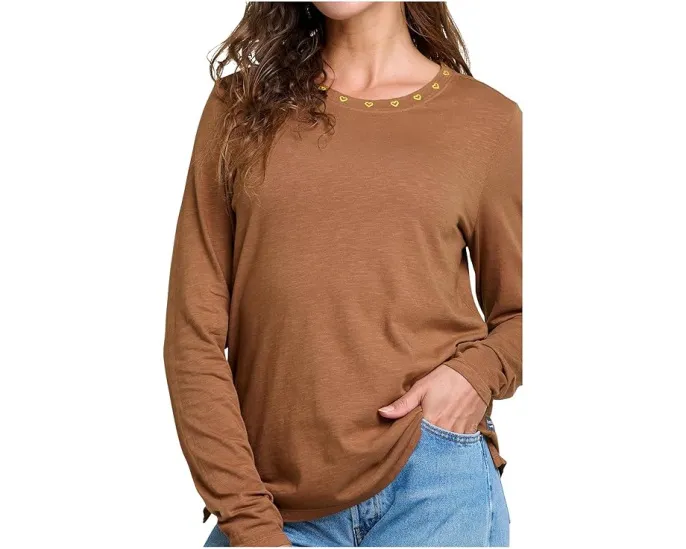 Свитшот Toad&Co Primo Long Sleeve Crew с вышивкой из органического хлопка