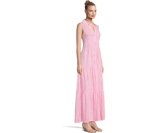 Макси-платье Lilly Pulitzer Riegan с ярусами и воротником