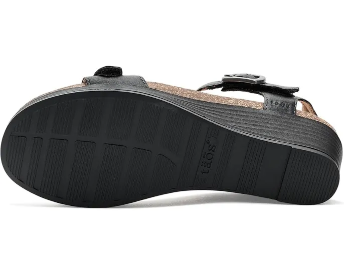 Сандалии Taos Footwear Top Notch на танкетке с кожаным верхом и декоративными пряжками