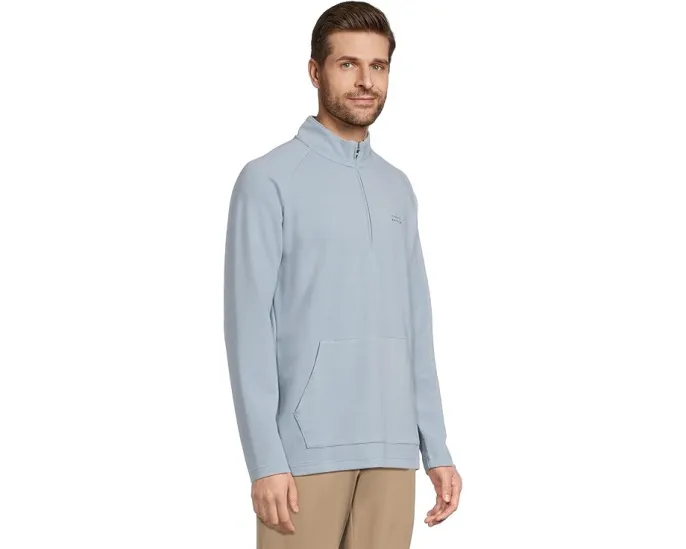 Толстовка TravisMathew Performance Waffle с полузастежкой и карманом кенгуру