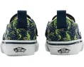 Слипоны Vans Kids Slip On V из холста с боковой липучкой и мягким воротником