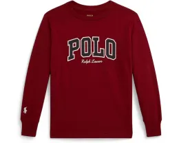 Футболка с длинным рукавом и логотипом из хлопка Polo Ralph Lauren Kids для малышей и детей