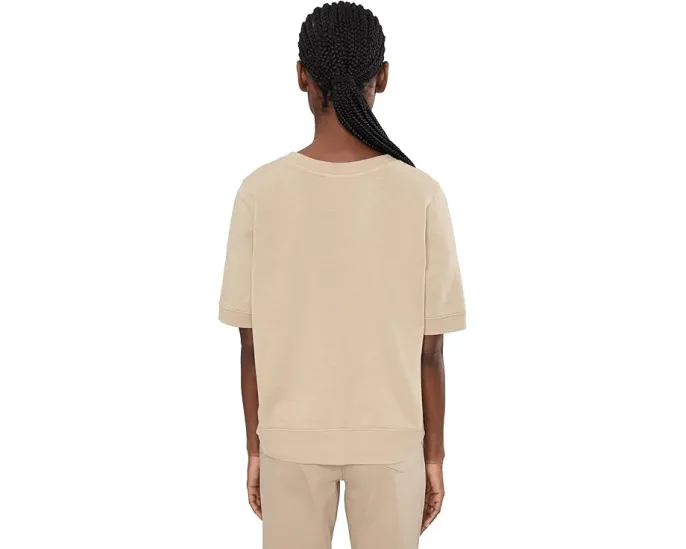 Garment Dyed Terry Crew Neck Short Sleeve Sweatshirt