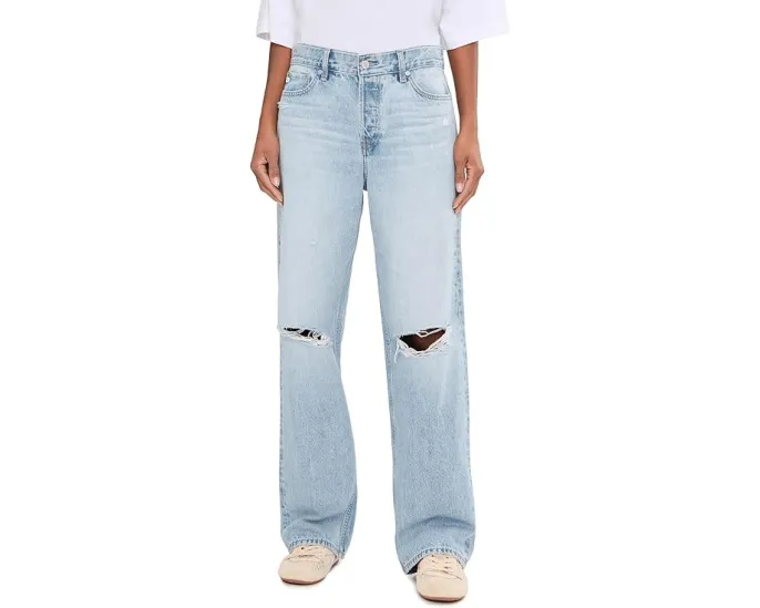 Джинсы Billie Relaxed Straight с расслабленным прямым кроем в цвете Soft Focus Destructed