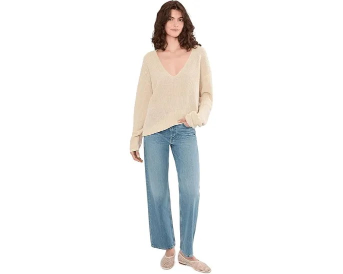 Свитер Miramar Linen с глубоким V-вырезом от Faherty