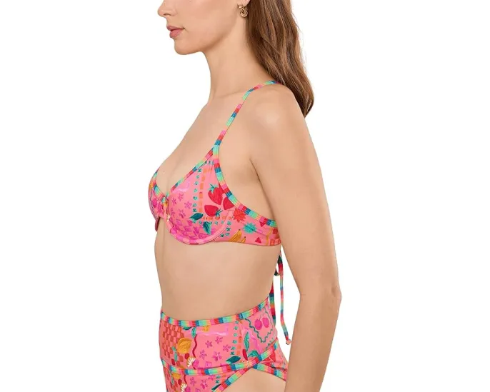 Купальный топ Kori с косточками и фруктовым принтом