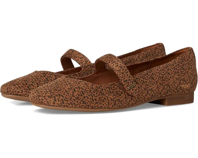 Туфли-лодочки TOMS Bianca из замши с квадратным носком и ремешком