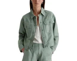 Укороченная рубашка-куртка Valleta Utility Shirt Jacket от AG Jeans с накладными карманами