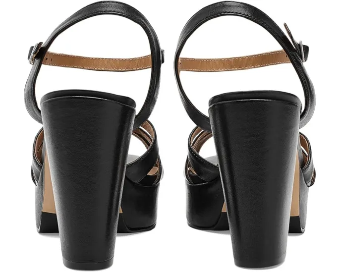 Сандалии Bernardo Vittoria с плетёным верхом на квадратном каблуке