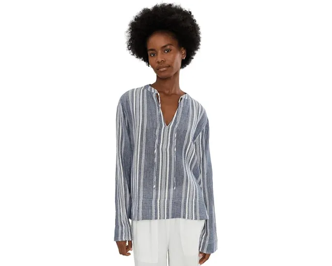 Faherty топ Dune Cotton Gauze Harbor из хлопка