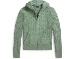 Детская хлопковая кофта Polo Ralph Lauren с капюшоном и мелким косами