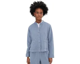 Eileen Fisher Petite жакет с воротником-стойкой из двойного переплетения органического хлопка