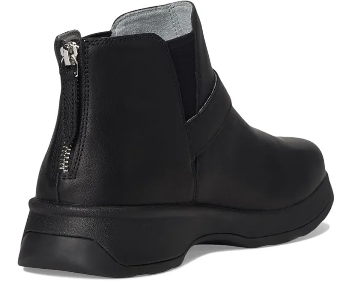 Зимние кожаные ботильоны Alegria Jerica на низком квадратном каблуке с молнией сзади