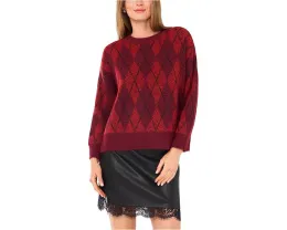 Свитер Vince Camuto с жаккардовым узором и длинными рукавами