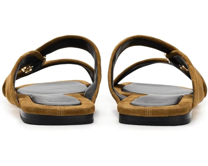 Сандалии Vince Vilma Slide из мягкой замши с квадратным носком