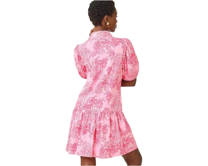 Платье Bingley от Lilly Pulitzer в стиле рубашки с цветочным принтом и рукавами 3/4