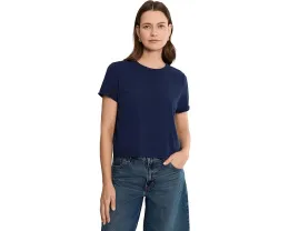Jackie Raw Edge Crew Neck Tee