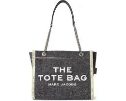 Средняя сумка-тоут Marc Jacobs The Denim Chain из хлопка с двумя отделениями