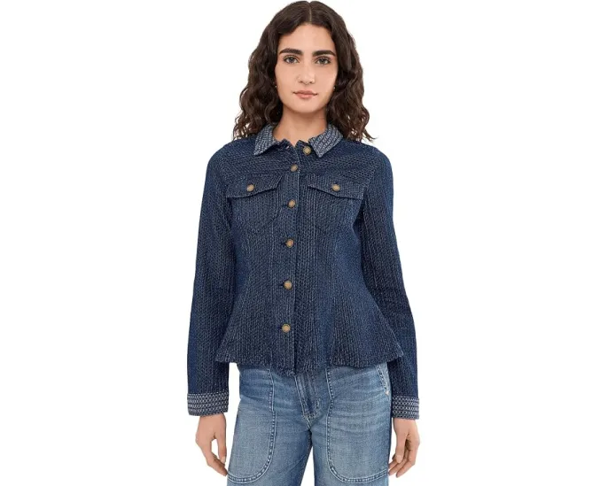 Джинсовая куртка Fit and Flare Stretch Denim Trucker Liverpool Los Angeles
