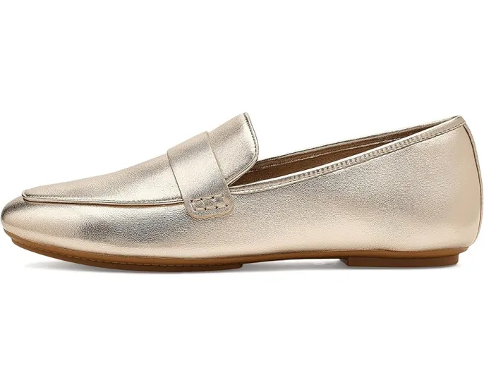 Лоферы FitFlop Delicato из мягкой металлизированной кожи