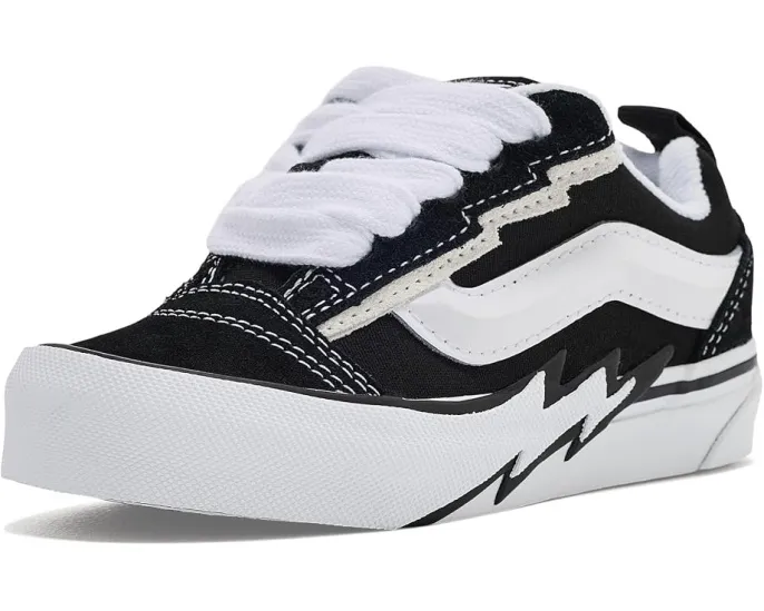 Детские кеды Vans Knu Skool Bolt черные на шнуровке