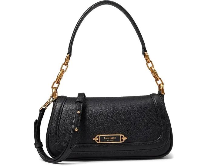 Gramercy Pebbled Leather Small Flap Shoulder Bag