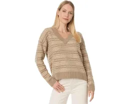 Faherty Highland Fairisle Vneck Sweater из мериносовой шерсти и органического хлопка