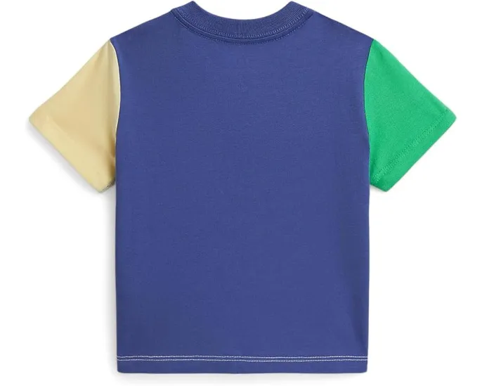 Футболка с цветными блоками из хлопкового джерси Polo Ralph Lauren Kids для младенцев