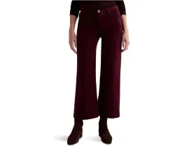 Джинсы AG Jeans Saige со средней посадкой и широкими укороченными штанинами в цвете Winery