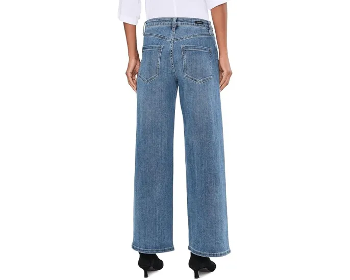 Широкие джинсы Liverpool Los Angeles Luxe Stride 76 см с кристаллами