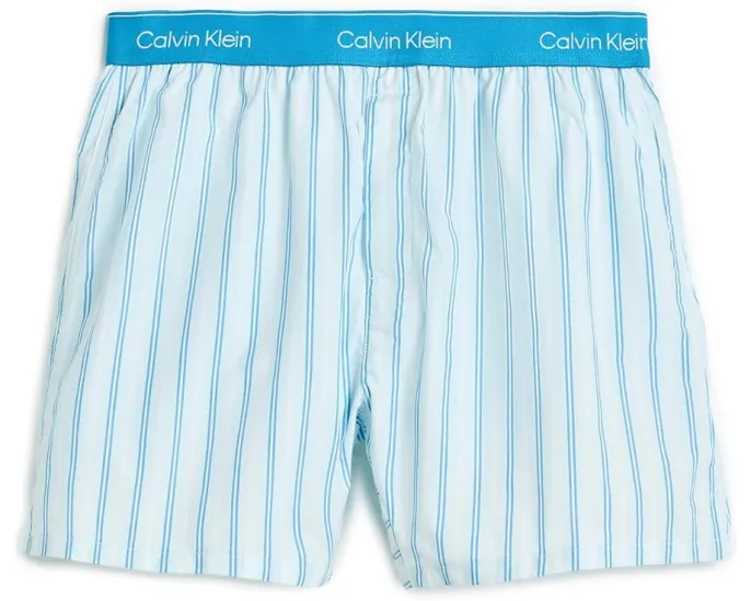 Calvin Klein Хлопковые боксеры Poplin с узором в полоску