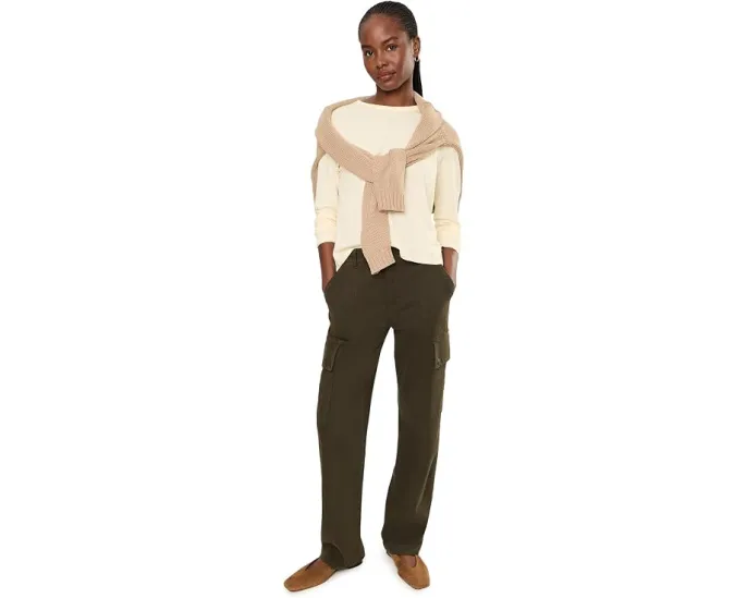 Футболка Lilla P Rolled Edge Relaxed с закрученным краем и свободным кроем