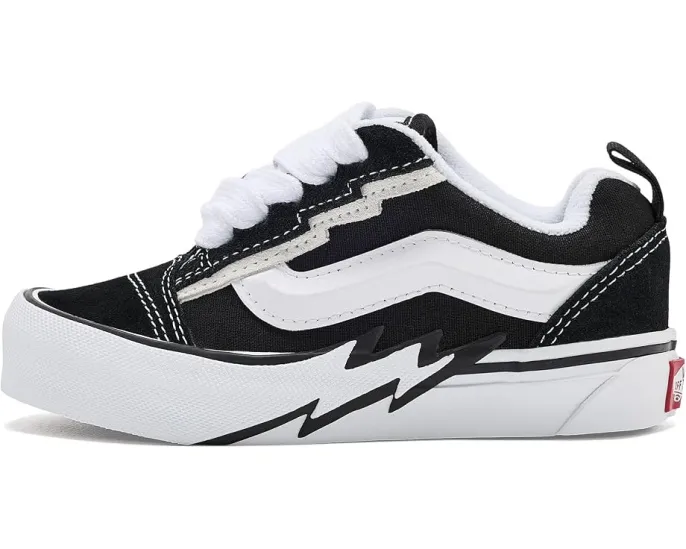 Детские кеды Vans Knu Skool Bolt черные на шнуровке