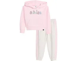 Adidas комплект с капюшоном и штанами розовый для малышей
