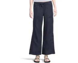 Утилитарные брюки L.L.Bean Premium Linen Breezy с широкими штанинами и карманами карго