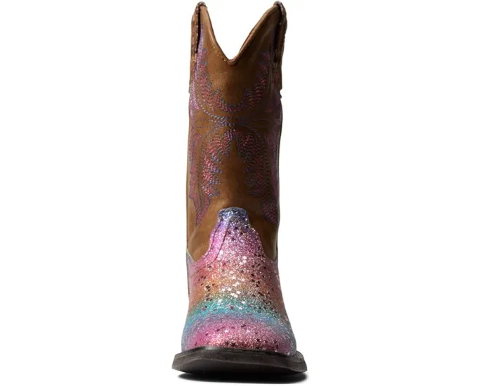 Детские ковбойские сапоги Roper Glitter Rainbow с квадратным носком и блестками