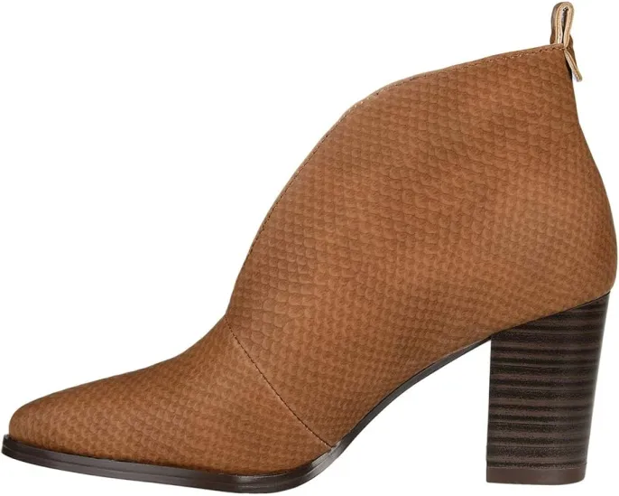 Ботильоны Journee Collection Bellamy с глубоким V-образным вырезом и каблуком