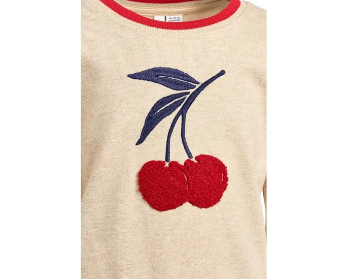 Детский свитшот Janie and Jack с аппликацией в виде вишенки